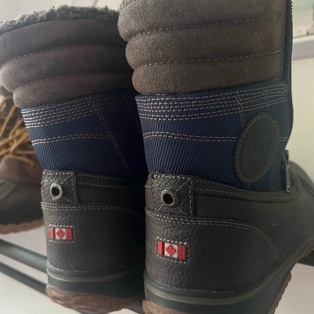 men’s Pajar winter boots navy grey red warm waterproof outdoors men’s hiker